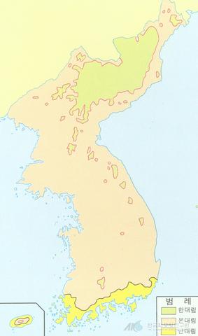 한국의 산림 식생 분포도 썸네일